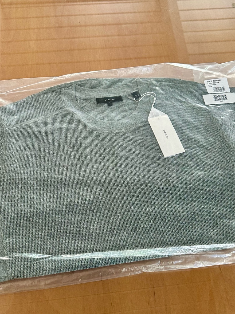 Vince Men's Crewneck Sweater in Light Heather Gray. Never worn